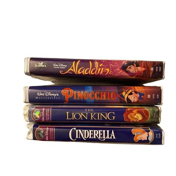 DISNEY Masterpiece ‎ Classic VTG  Tapes Cinderella Lion King Aladdin Pinocchio - Picture 2 of 9